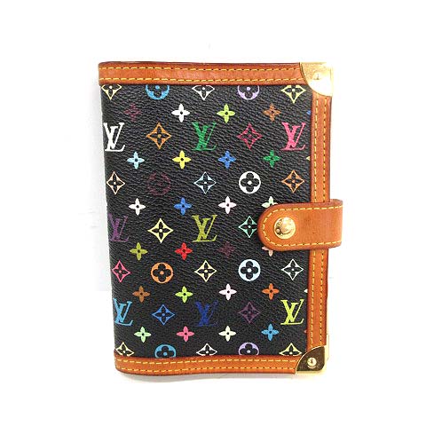 ルイヴィトン マルチカラー黒 システム手帳カバー （LOUIS VUITTON  