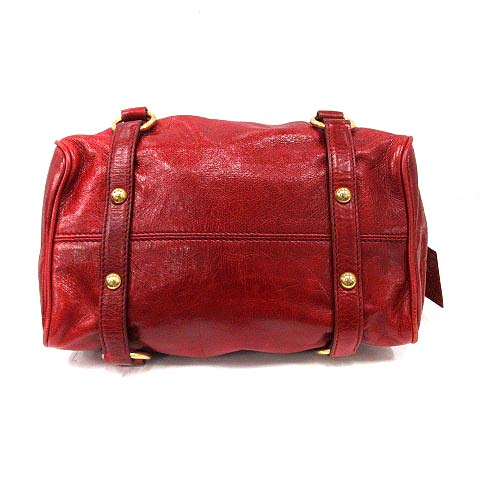 ミュウミュウ miumiu バッグ ハンド ショルダー 2way リボン 赤