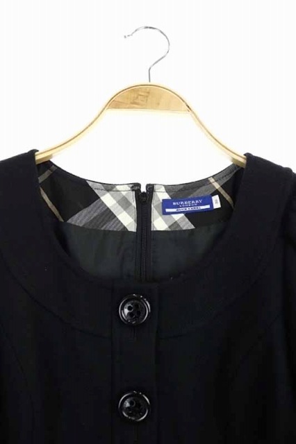 バーバリーブルーレーベル フロントボタン ワンピース ノバチェック