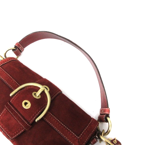 コーチ COACH ワンショルダーバッグ スエード ボルドー 10060 /MR  
