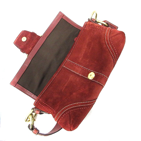 コーチ COACH ワンショルダーバッグ スエード ボルドー 10060 /MR  