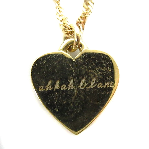 アーカーブラン Ahkah Blanc ネックレス ペンダント K18 750 イニシャルm ハート イエローゴールド Mr レディース 170 ベクトルパーク