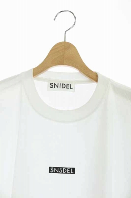 スナイデル Snidel 18aw Tシャツ カットソー 半袖 ワンポイント ビッグシルエット F 白 ホワイト Es Os レディース 170 ベクトルパーク