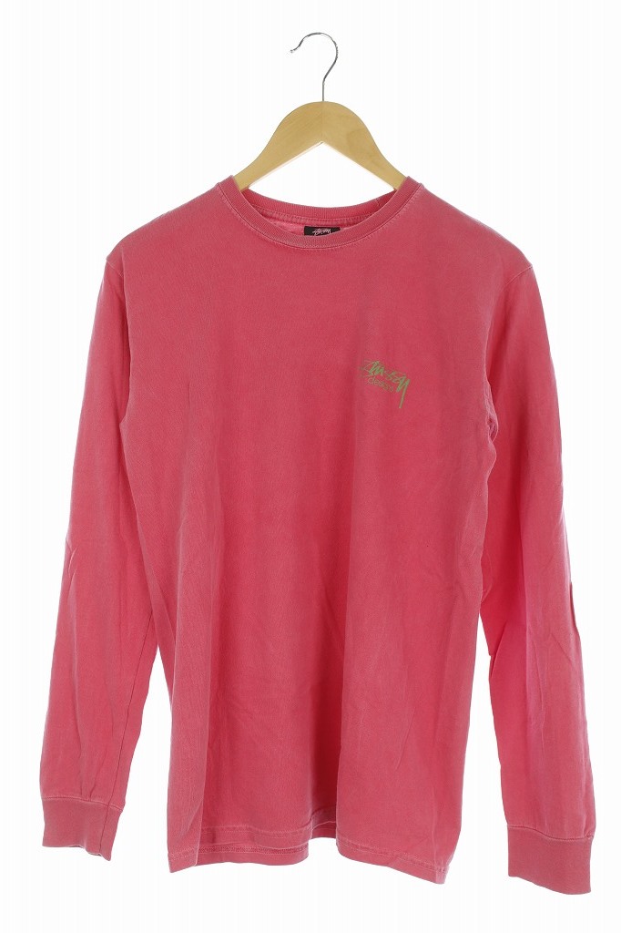 ステューシー STUSSY Tシャツ カットソー バックロゴ ロンT 長袖 S