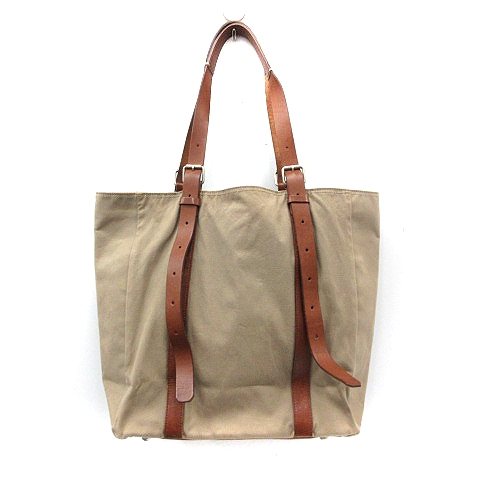 マーガレットハウエル Margaret Howell ポーター 吉田カバン トートバッグ キャンバス レザー 切替 ベージュ 茶 ブラウン Mr メンズ 170 ベクトルパーク