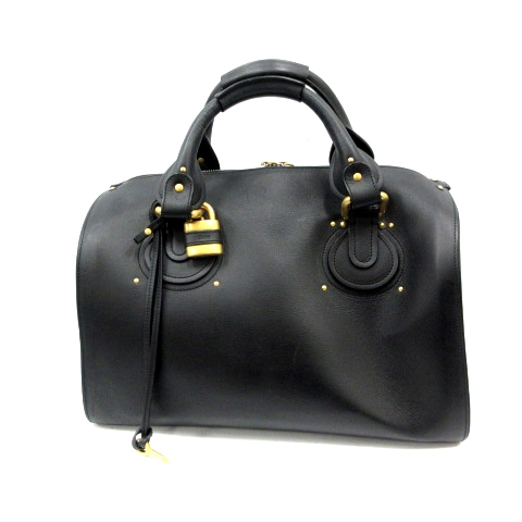 クロエ CHLOE ピュアパディントン ハンドバッグ レザー 黒 ブラック 