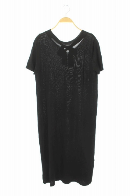 セオリーリュクス Theory Luxe 19ss Pamila ニット ワンピース 半袖 ロング リボン 38 黒 Mn Os レディース 170 ベクトルパーク