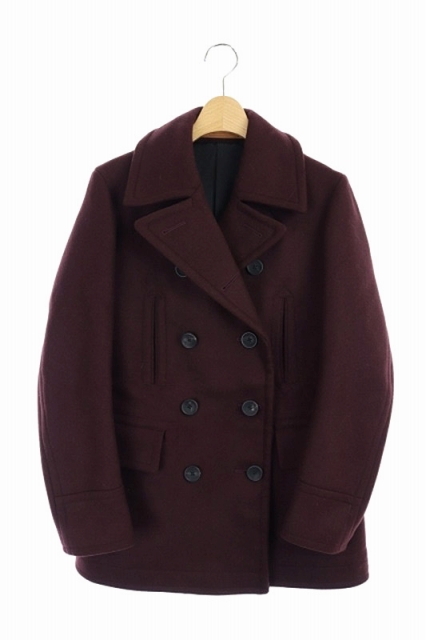 サイ ベーシック Scye Basics コート ｐコート 38 ボルドー Kn Os メンズ 170 ベクトルパーク