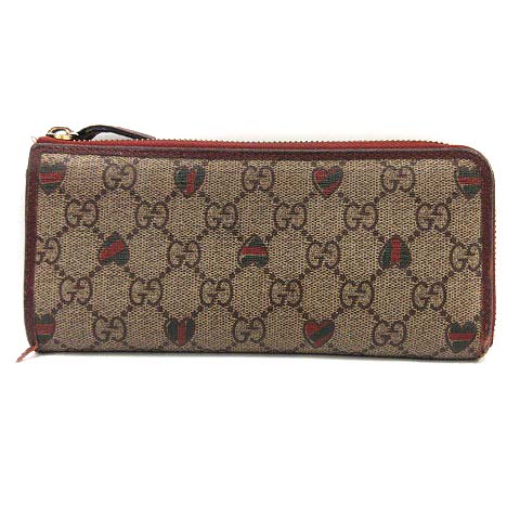 GUCCI ラウンド ファスナー 長財布 ハート グッチ