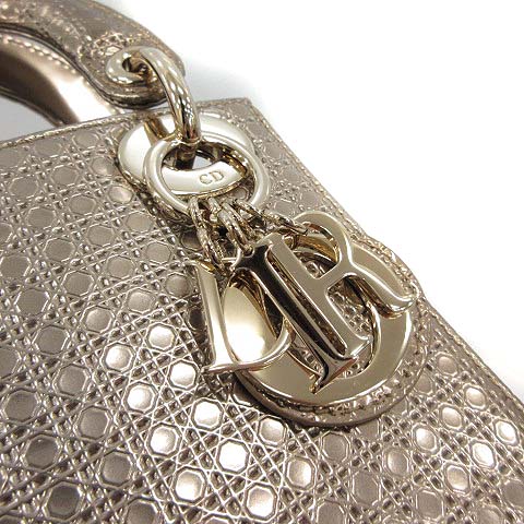 国内発送ディオール レディバッグマイクロ カナージュメタリック DIOR | Lady Dior My ABCDior バッグ スモール カナージュ