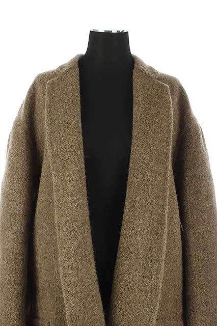 セリーヌ CELINE コート チェスター エッグクロンビー ラマウール混 36 