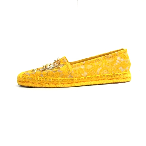 ドルチェ&ガッバーナ ドルガバ DOLCE&GABBANA スリッポン レース 