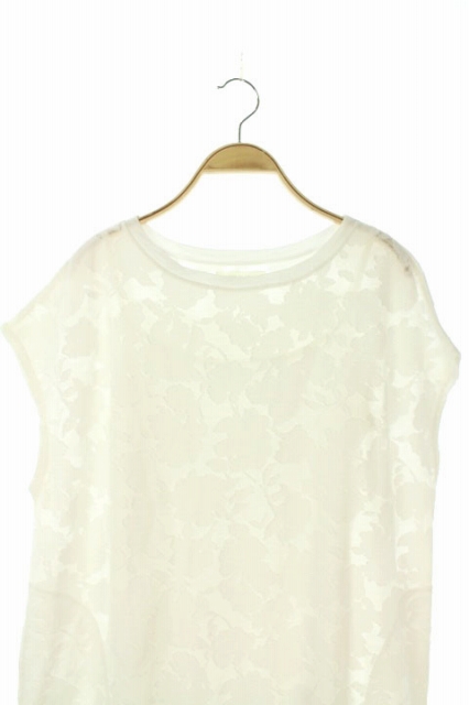 キッドブルー Kid Blue ワンピース 刺繍 インナー付き 半袖 ひざ丈 白 Ao Os レディース 170 ベクトルパーク