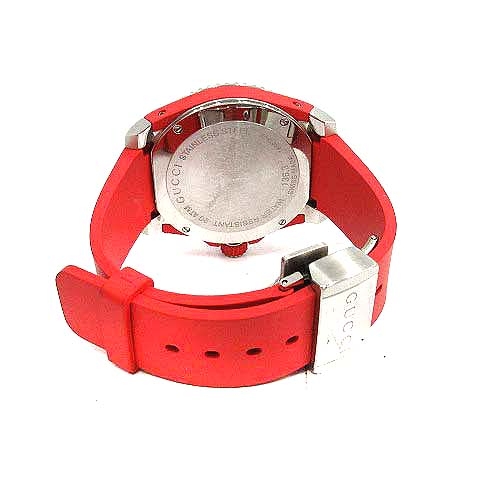 グッチ Gucci Dive 腕時計 アナログ クォーツ ラバーベルト 赤 レッド Ya Ak35 メンズ 170 ベクトルパーク