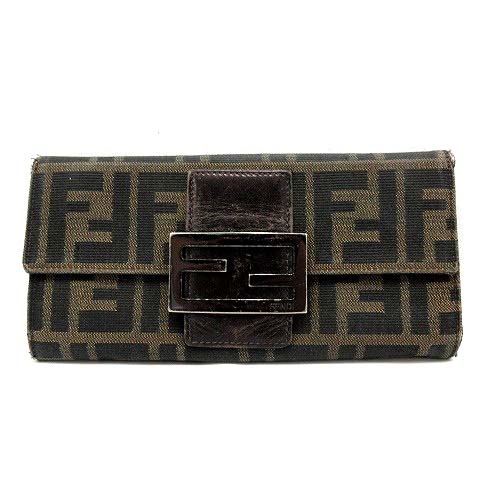 フェンディ Fendi 長財布 ズッカ柄 茶色 ブラウン Sr8 メンズ レディース 170 ベクトルパーク