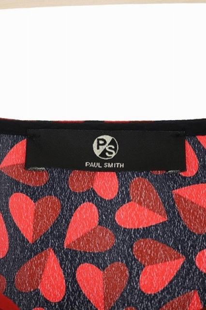 ポールスミス PAUL SMITH PS ブラウス シャツ ノースリーブ ハート柄 