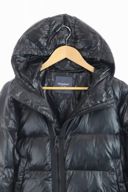 ジムフレックス Gymphlex フーデットダウンジャケット ジップアップ 12 黒 ブラック Rm Os メンズ 170 ベクトルパーク