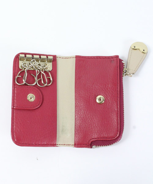 ポールスミス PAUL SMITH キーケース ハートプル 4連 レザー ピンク