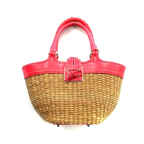 COACH カゴバッグ ピンク Coachピンクのかごバッグ 美品COACHコーチ