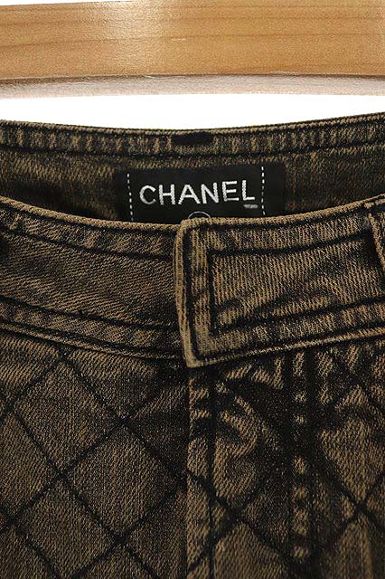 シャネル CHANEL パンツ デニム ココマーク キルティング