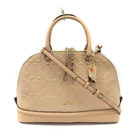 コーチ COACH バッグ ハンド ショルダー 2way シグネチャー デボスド 