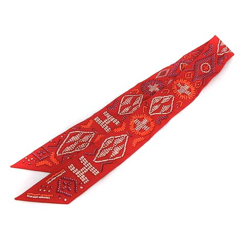 エルメス HERMES スカーフ ツイリー ケリーアンペル ルビーズ柄