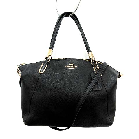 COACH コーチ 2way スモールハンドバッグ ペブルドレザー 本革 コーチ