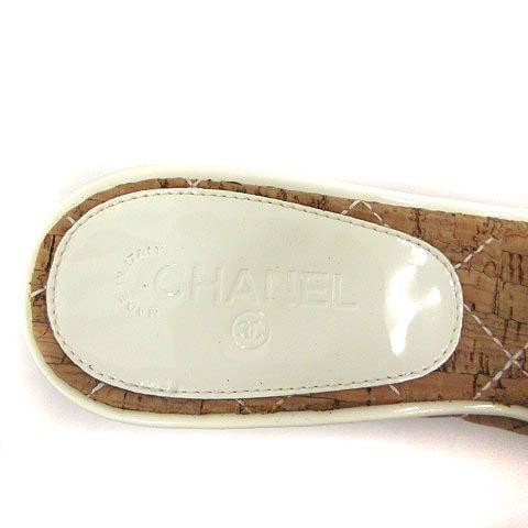 シャネル CHANEL サンダル ミュール キルティング ウェッジソール ココ 