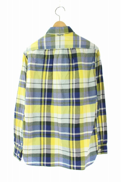 マイヨ Maillot シャツ ボタンダウン チェック 長袖 1 黄 青 白 Kn Os レディース 170 ベクトルパーク