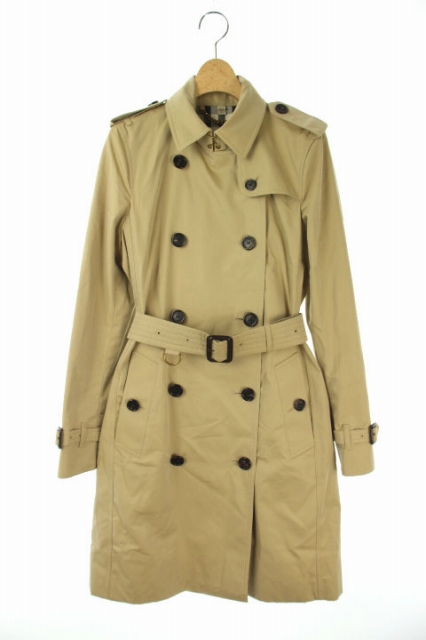 バーバリー　ベルト付きトレンチコート　38 バーバリー BURBERRY The Kensington トレンチコート ベルト付 38