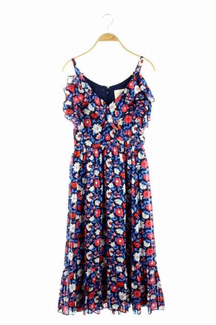 【ケイトスペード】マディソンアベニュー　シルク　レース　ロングワンピース　花柄 ケイトスペード】マディソンアベニュー シルク レース ロング