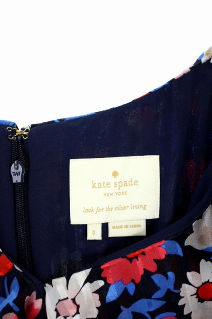 ケイトスペード KATE SPADE ワンピース ドレス 花柄 ロング シルク 