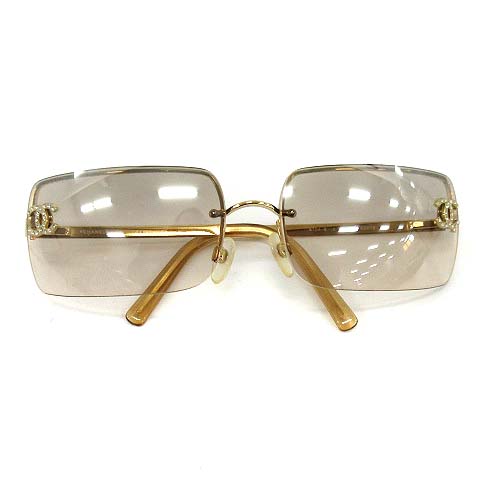 シャネル CHANEL サングラス ココマーク ラインストーン 62□15 120  