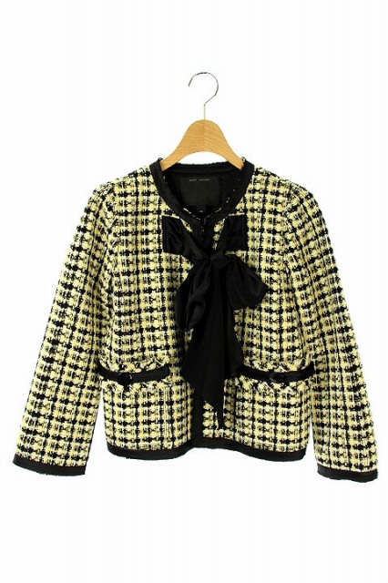マークジェイコブス MARC JACOBS ノーカラージャケット ニット 