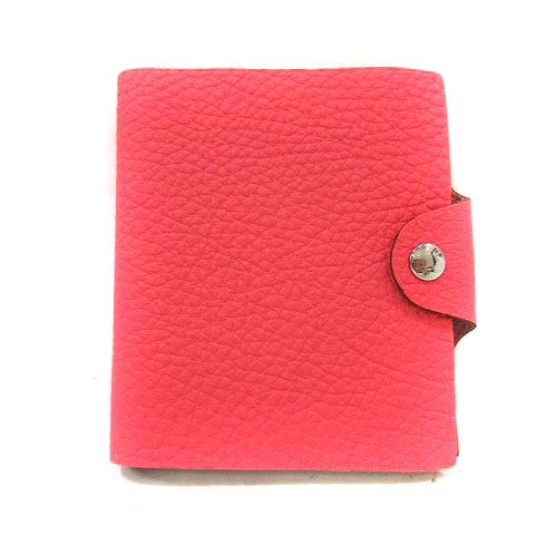 エルメス HERMES 手帳カバー ケース ユリスミニ レザー ピンク □P刻印  