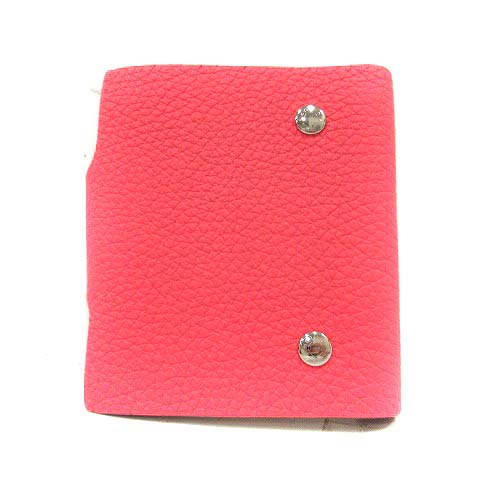 エルメス HERMES 手帳カバー ケース ユリスミニ レザー ピンク □P刻印  