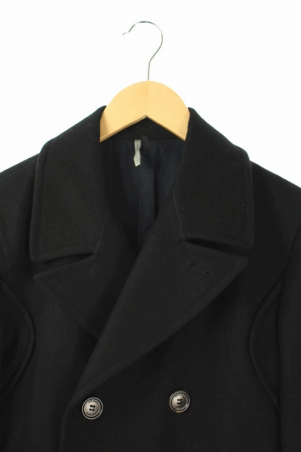 ディオールオム Dior HOMME 11AW ピーコート Pコート ショート 44 黒 