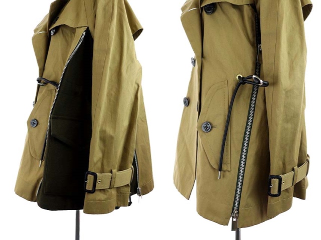 サカイ sacai 19AW Cotton Coating トレンチジャケット ブルゾン 