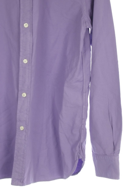 ラルフローレン RALPH LAUREN シャツ ボタンダウン 長袖 XS 紫