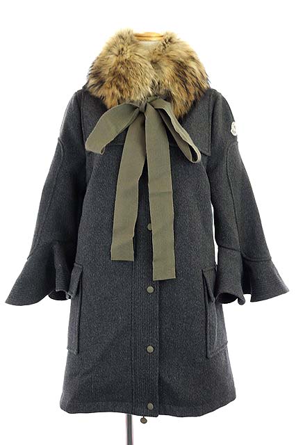 モンクレール MONCLER SUIKA ダウンコート ロング ラクーンファー 