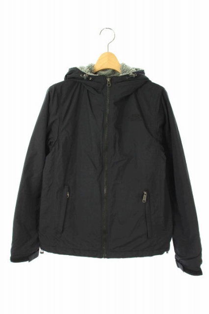 ザノースフェイス The North Face コンパクトノマドジャケット ナイロン ジップアップ フード付き 裏ボア L 紺 Npw Os レディース 170 ベクトルパーク