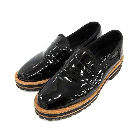 レペット Repetto LIGHT ローファー シューズ エナメル 37 黒 ブラック 