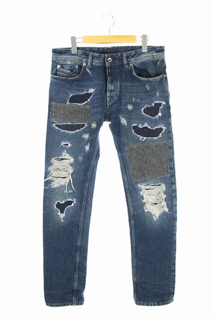 ディーゼルブラックゴールドダメージデニム ジーンズ（ディーゼル  