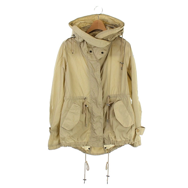 MONCLER フード付きナイロンジャケット ベージュ MONCLER フード付きナイロンジャケット ベージュ