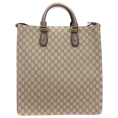 本物良品□グッチ□イクリプス/GGベージュ□ショルダートートバッグ  