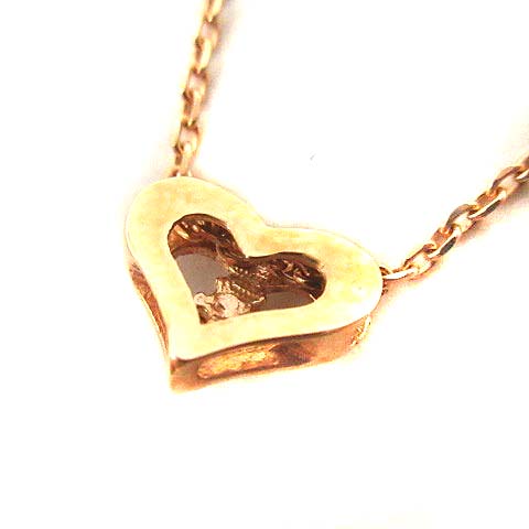 サマンサティアラ　ハートネックレス　K18 K18 SPG パーフェクトハートネックレス（大）(42cm K18 ピンク