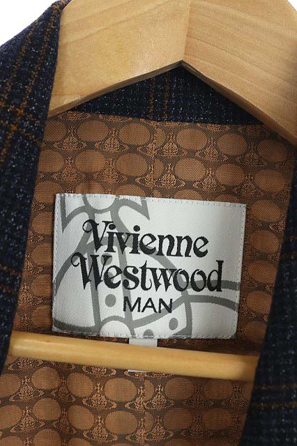 Vivienne たのしめる Westwood ラインが綺麗なスーツ 44 ネイビー