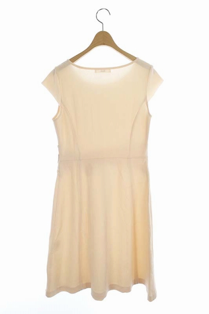 ルネ Rene ワンピース フレンチスリーブ ひざ丈 フレア ニット リボン ピンク Mn Os レディース 170 ベクトルパーク