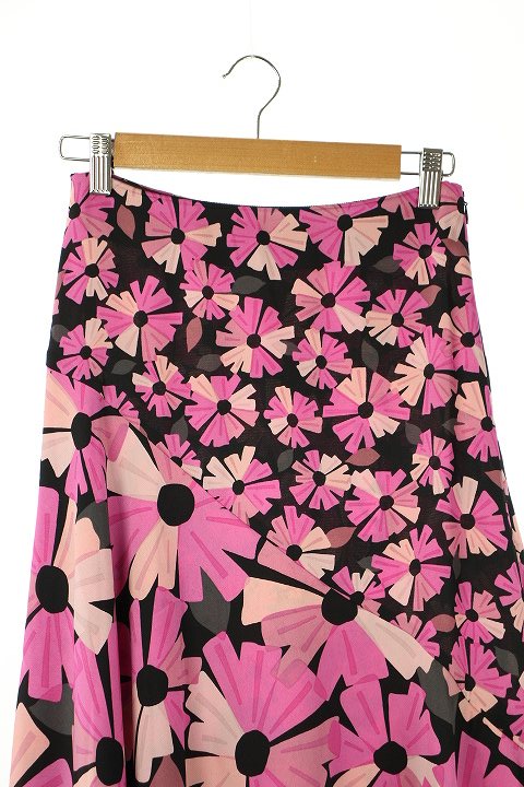 ケイトスペード KATE SPADE スカート ロング フレア 花柄 ウォール 