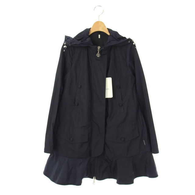 モンクレール MONCLER CHEVAINE 裾フリルコート ジップアップ フード 